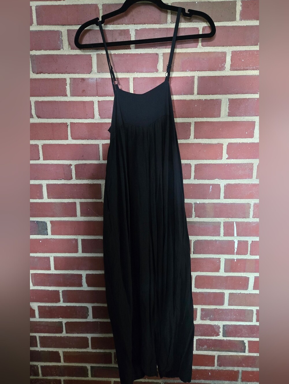 Urban Outfitters Black Wide Leg Jumpsuit Rayon Button Front Small - Picture 3 of 6